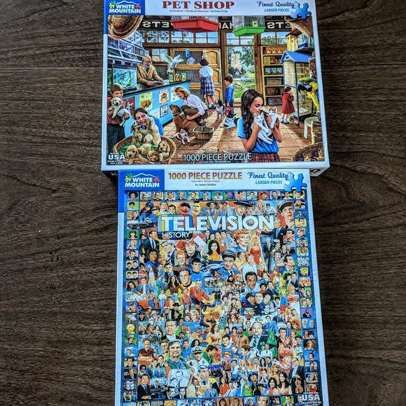 White Mountain Bundle of 2 1000 pcs jigsaw puzzles
